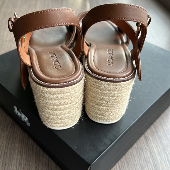 BNIB COACH wedge/platform sandals, US Size 9B - Picture 5 of 9